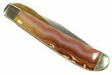 Pocket Knife With Colorful Agate Inlays - Hand-Crafted In Utah #327582-3